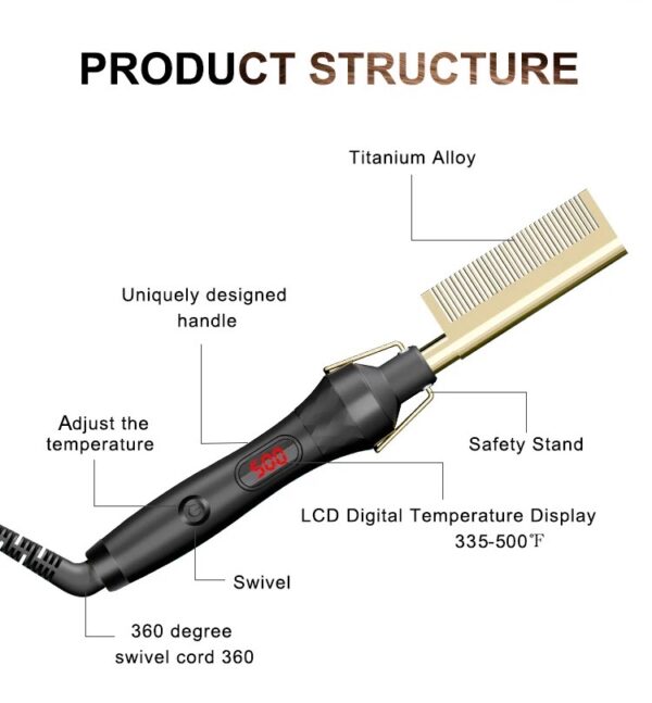 Titanium hot outlet comb